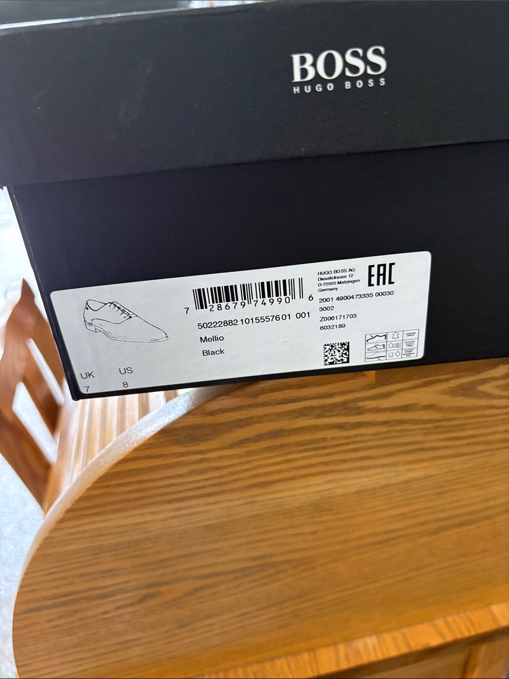 Hugo Boss Black Shoe Box with Branded Lid